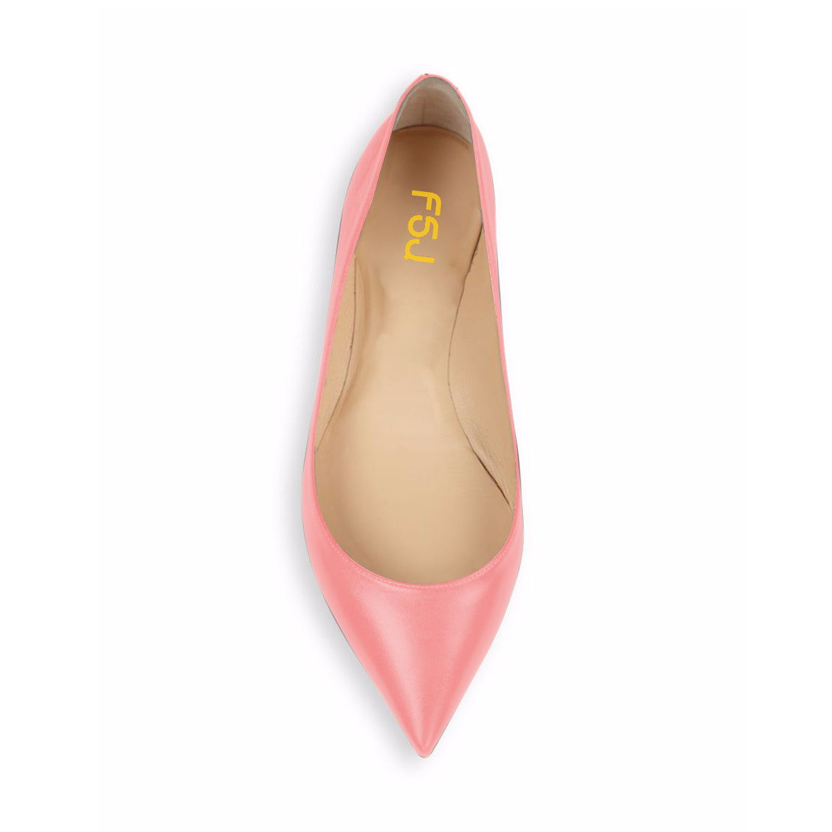 Women's Peach Pink Pointed Toe Comfortable Flats