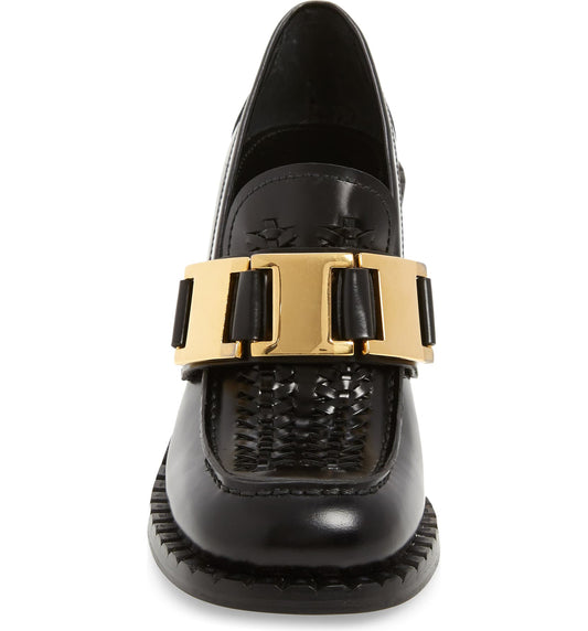 Custom Made Black Women's Block Heel Loafers