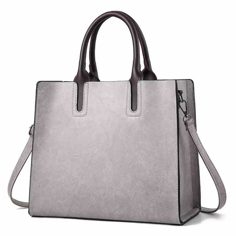 Female Simple Fashion Shopping PU Hand Bag