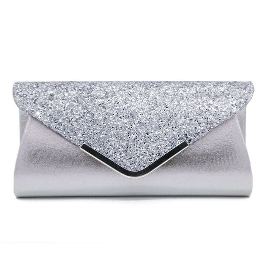 Fashion PU Sequins Decor Evening Clutch Bags