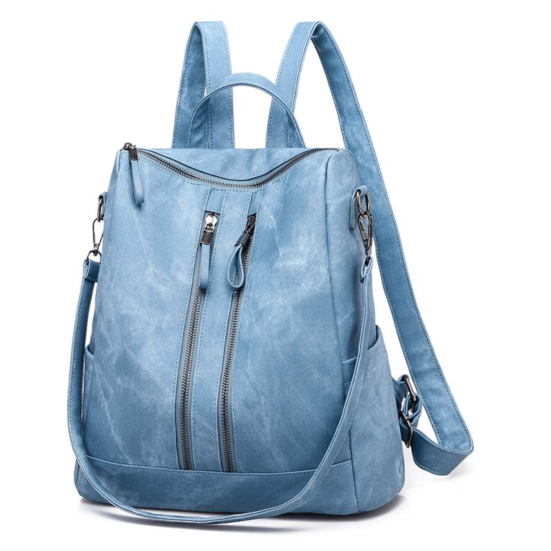 Simple Pure Color Multifunction Backpack