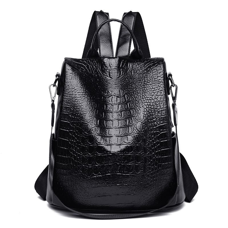 Vintage Style Crocodile Pattern PU Backpacks