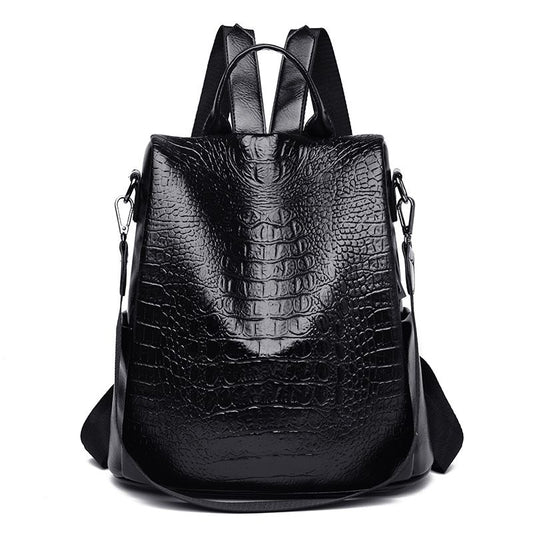 Vintage Style Crocodile Pattern PU Backpacks