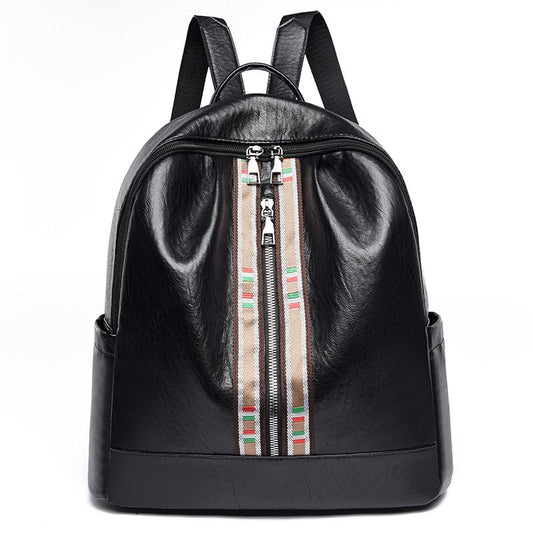Irregular Contrast Stripes Design Women Backpack