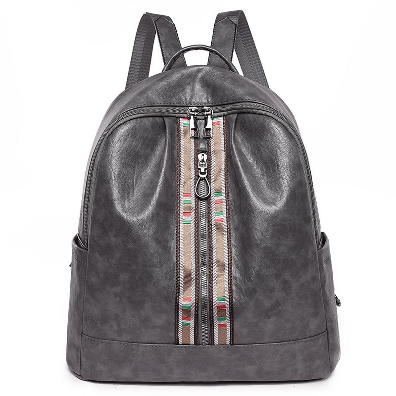 Irregular Contrast Stripes Design Women Backpack
