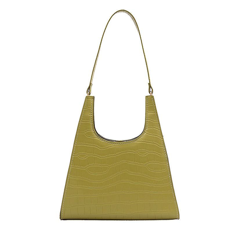 Sac à main rétro décontracté en cuir PU de couleur pure pour femme