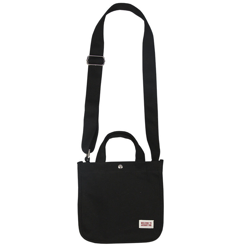 Women Solid Color Simple Canvas Crossbody Bag