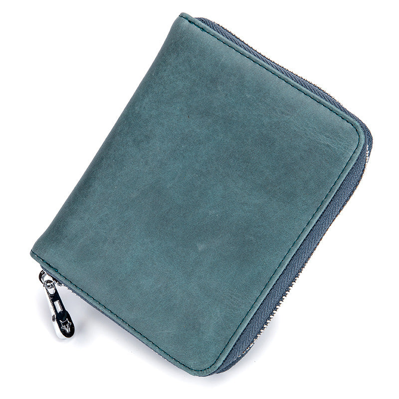 Women Solid Color Leather Passport Holder Purse