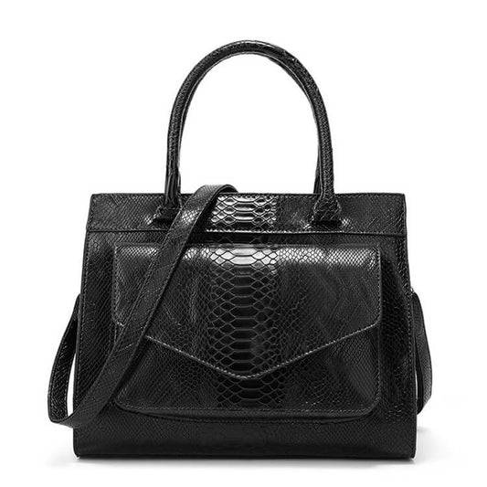 Women Fashion Snakeskin Grain PU Tote Bag