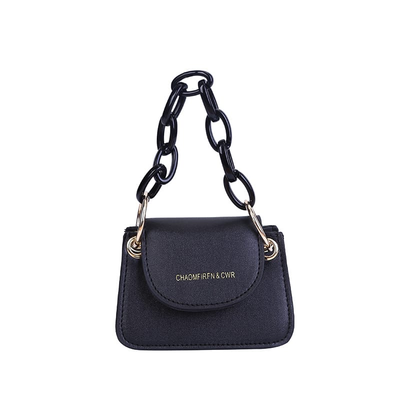 Women Fashion Letter Printed Chain Crossbody Flap Mini Bag