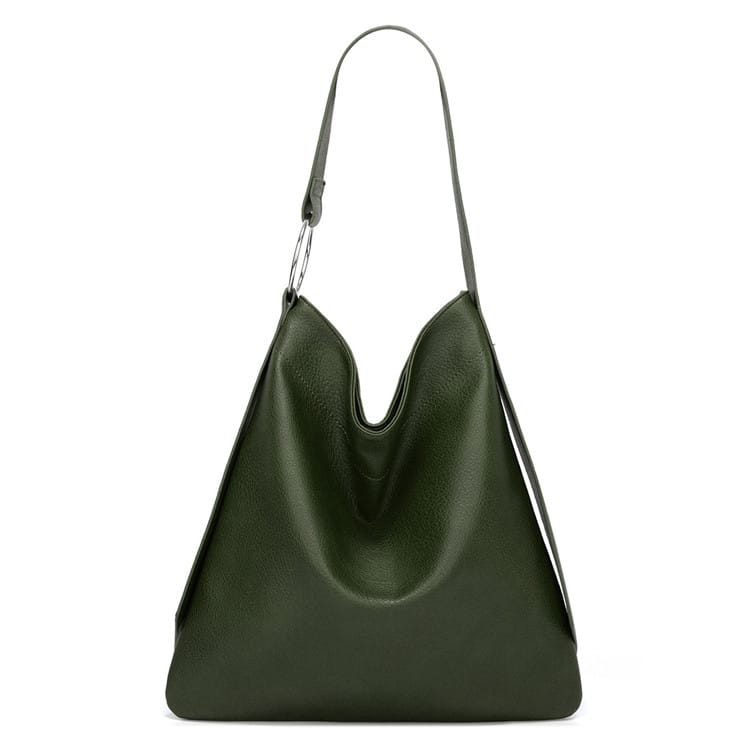 Sac fourre-tout souple simple de grande capacité pour femme, couleur unie