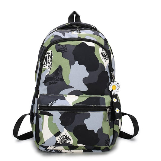 Unisex Fashion Zipper Camouflage Large Capacity Backpack