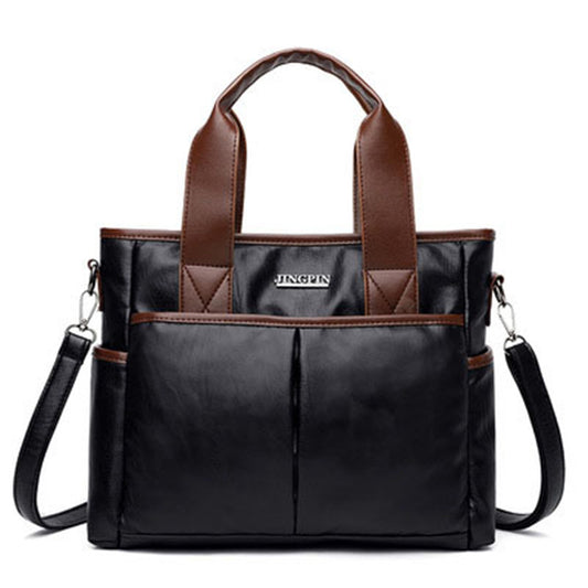 Sac à bandoulière rétro grande capacité pour femme, motif patchwork et blocs de couleurs