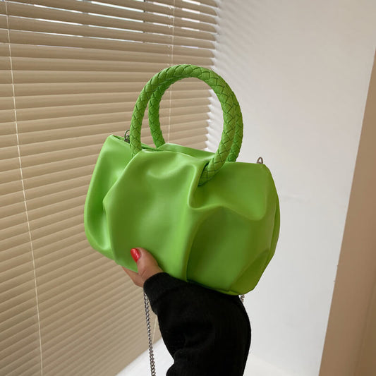 Sac à bandoulière créatif froissé aux couleurs vives pour femmes