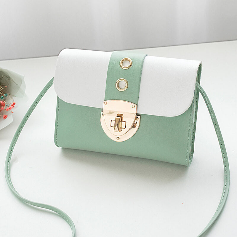 Women Cute Style Color Blocking Mini Crossbody Bag