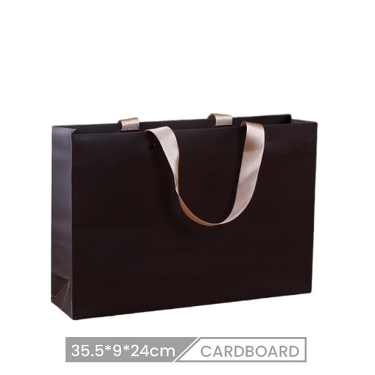 35.5*8.5*24cm Custom Thickened Rivet Solid Color Gift Packaging White Card Paper Shopping Bags