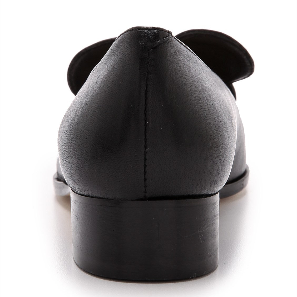 Black Mousey Patent Leather Patchwork Low-Heel Women's Loafers