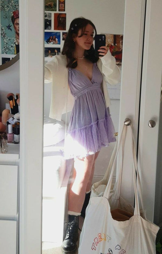 A Line Lilac Cocktail Dresses Homecoming Dress Short Prom Dress Party Dress cg25999