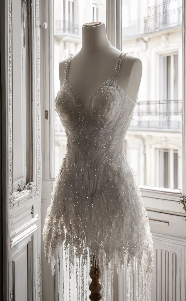 White Beaded Short Prom Dress Short Party Dress Cocktail Dresses Homecoming Dress cg25879