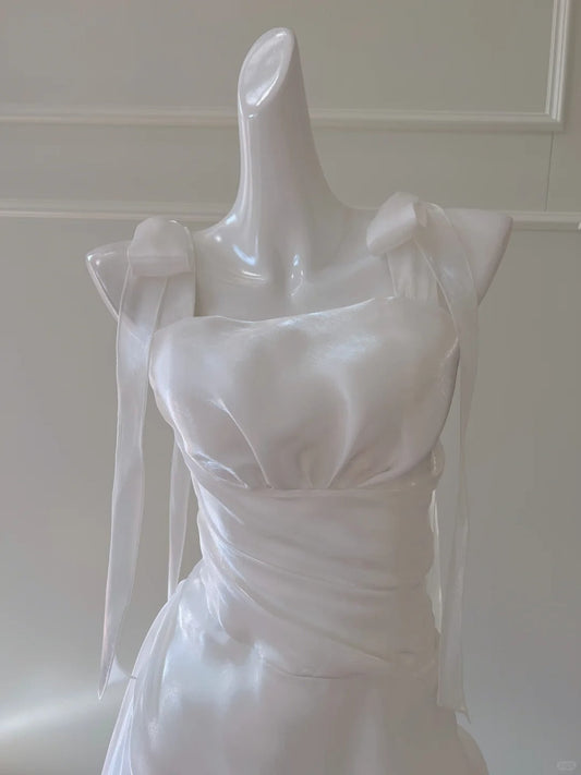 A Line White Cocktail Dresses Homecoming Dress Short Prom Dress Party Dress cg26010