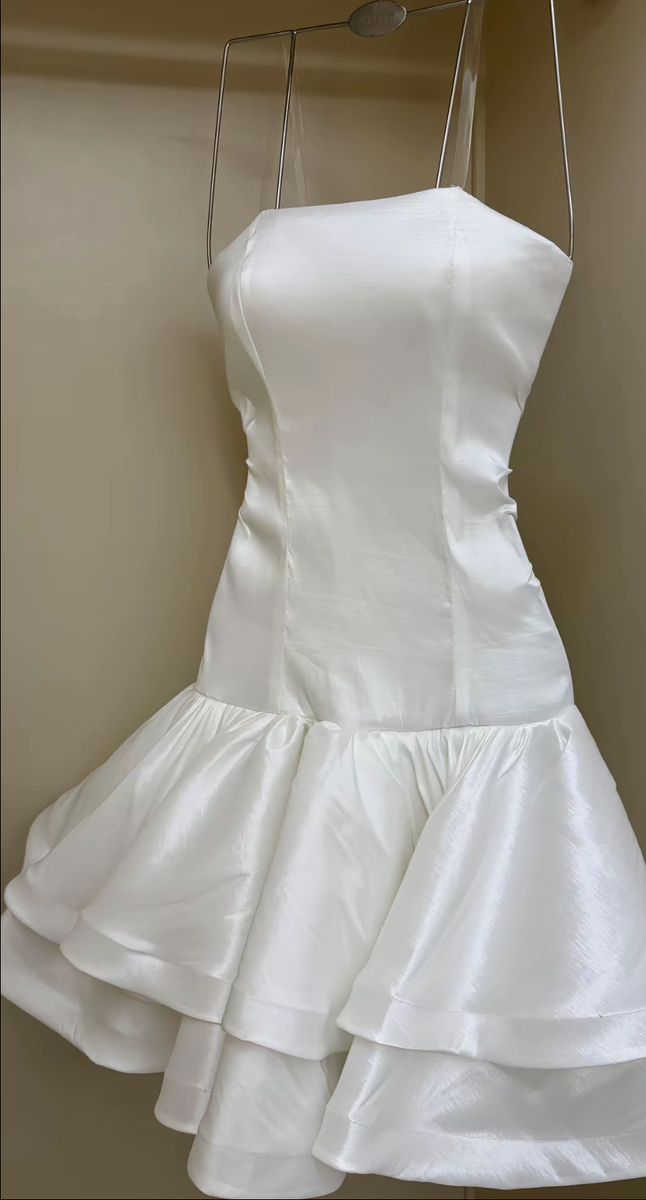 White Cocktail Dresses Homecoming Dress Short Prom Dress Party Dress cg26014