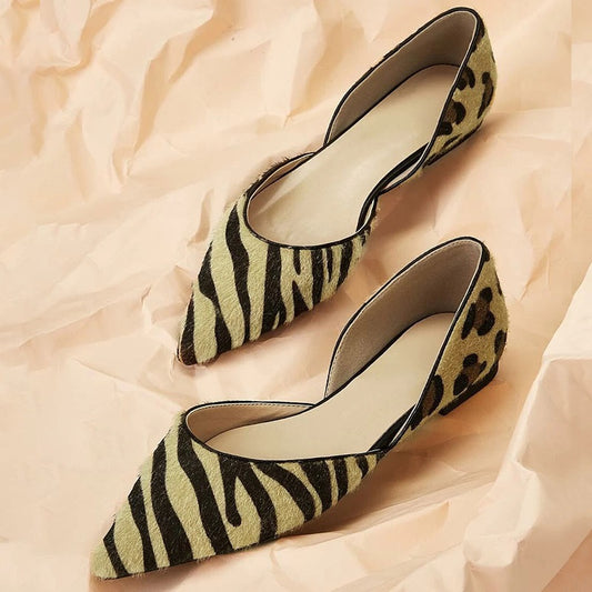 Leopard and Zebra Print Comfortable Flats