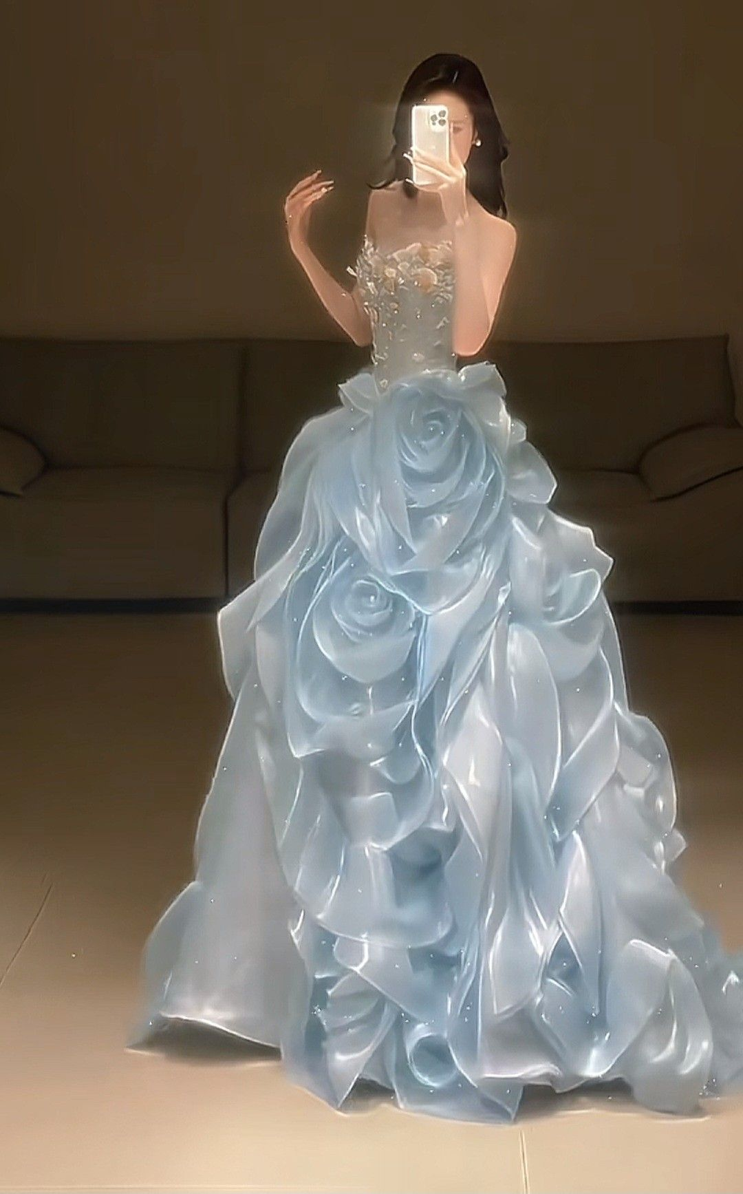 Blue Ball Gown Birthday Dress Evening Party Dress Formal Prom Dress cg26161