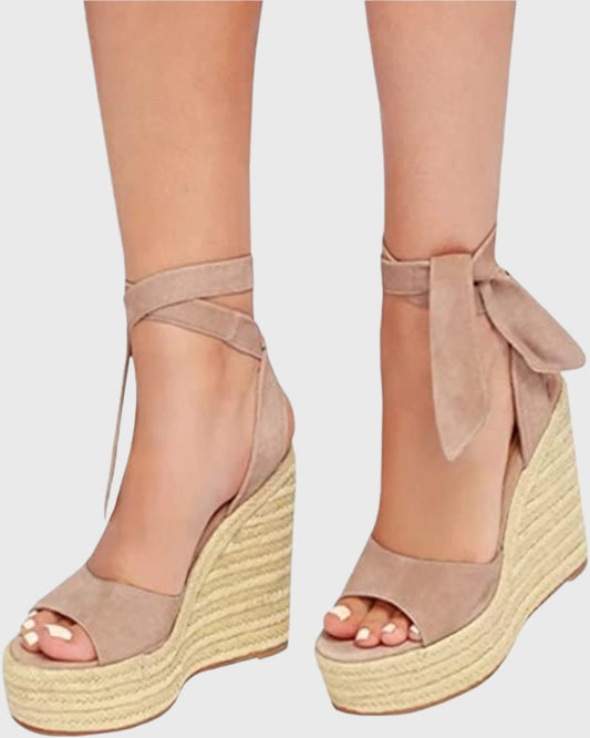 Badb Wedge Espadrillas In Beige