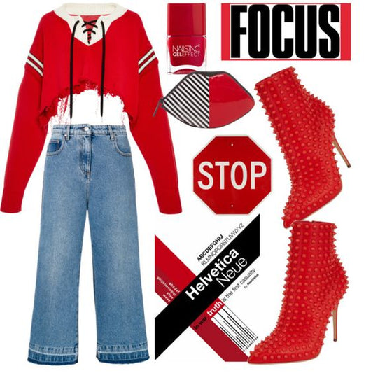 Women's Red Fashion Stiletto Heel Pointy Toe Ankle Boots with Rivets