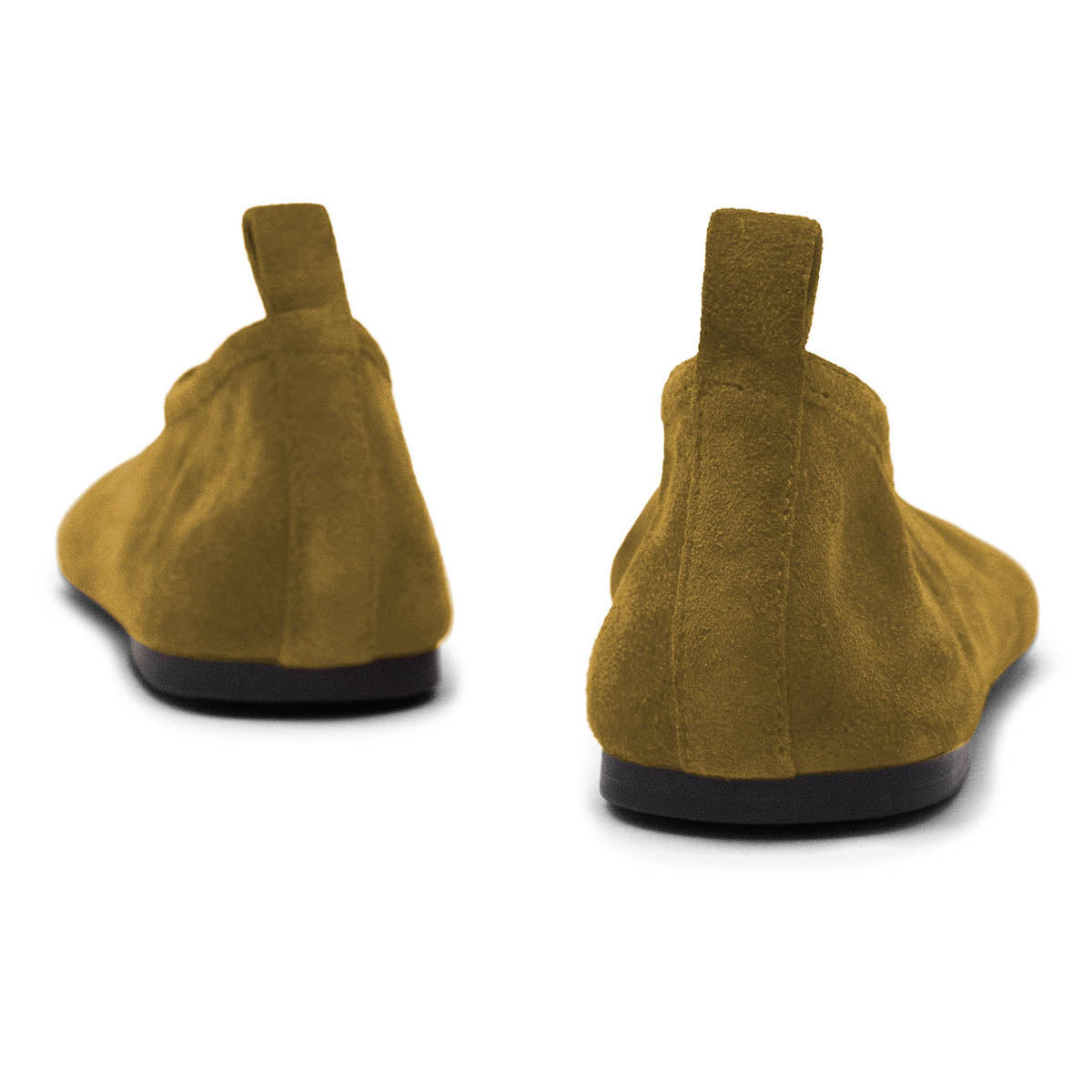 Olive Closed-Toe Ankle Strap Women Flats Shoes with Buckle