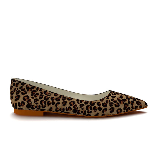 Classic Pointed Toe Slip-On Leopard Flats for Ladies
