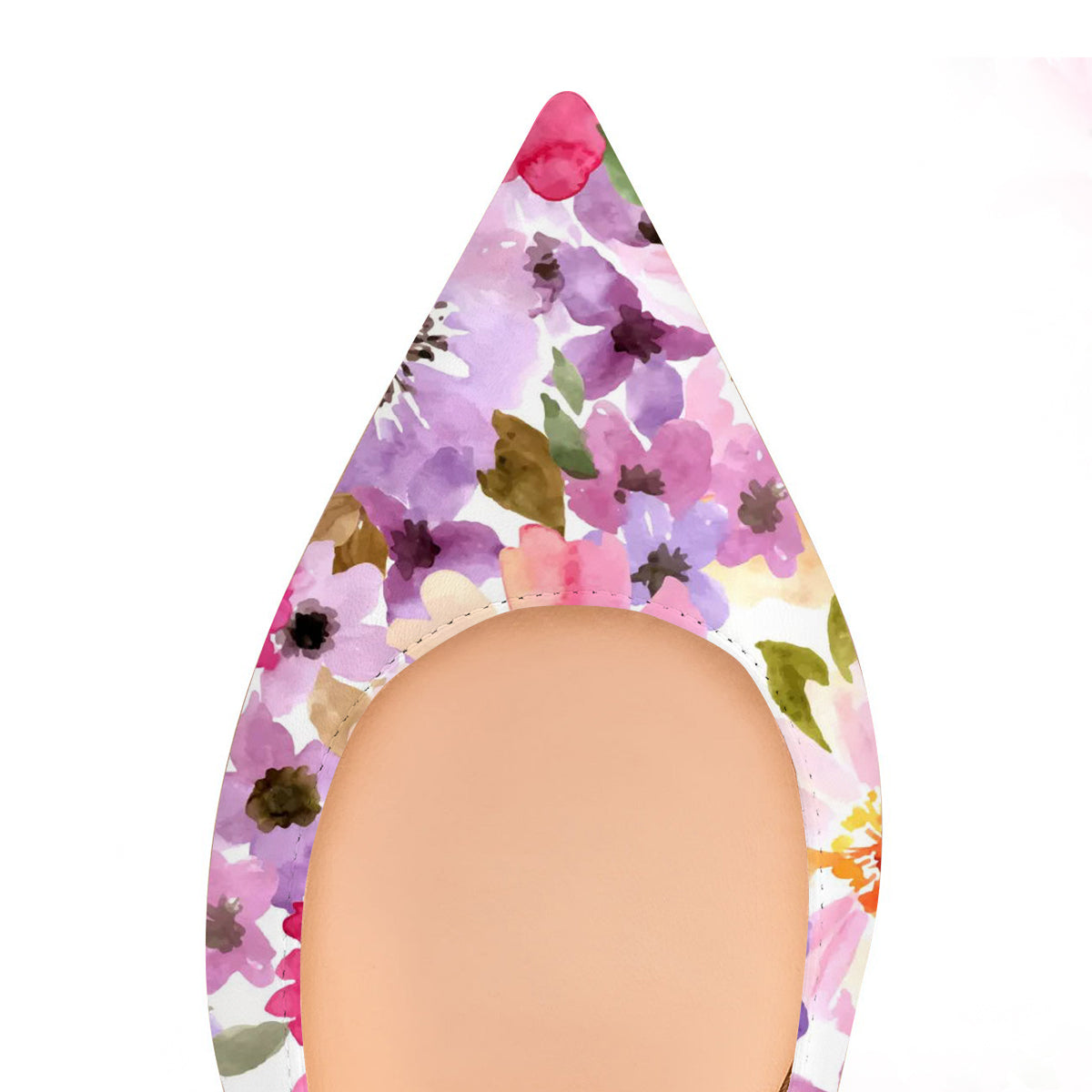 Women's Colorful Floral Print Pointed Toe Comfortable Flats