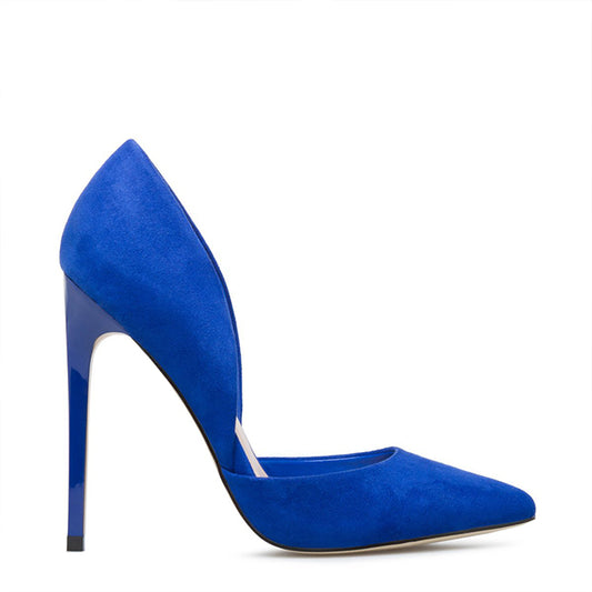 Women's Royal Blue Pointy Toe Stiletto Heels Pumps by FSJ