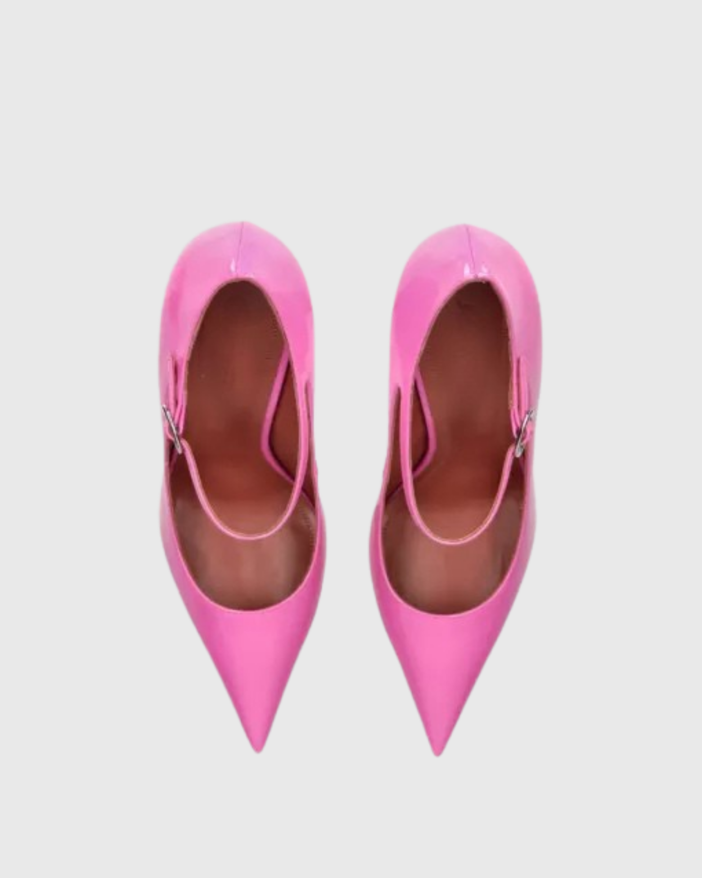 Agata Patent Leather Strap Platform Heels In Pink
