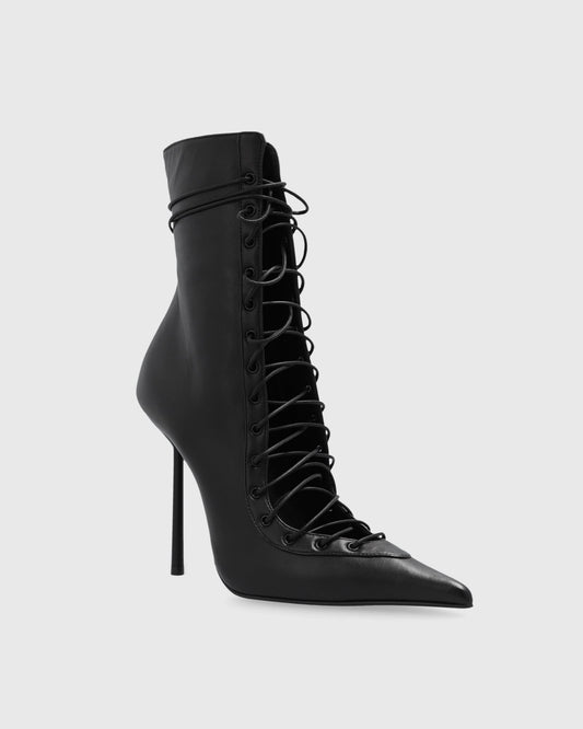 Agnola Lace Up Leather Ankle Boots