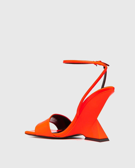 Alma Alien Heel Strap Sandals In Orange