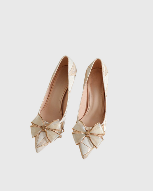 Beck Bow Pumps In Beige