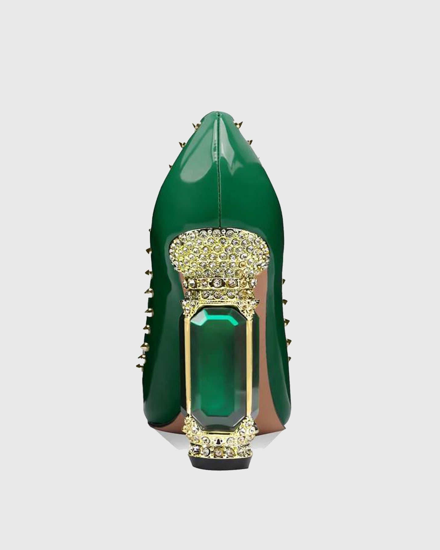 Blythe Rivet Diamond Heels In Green