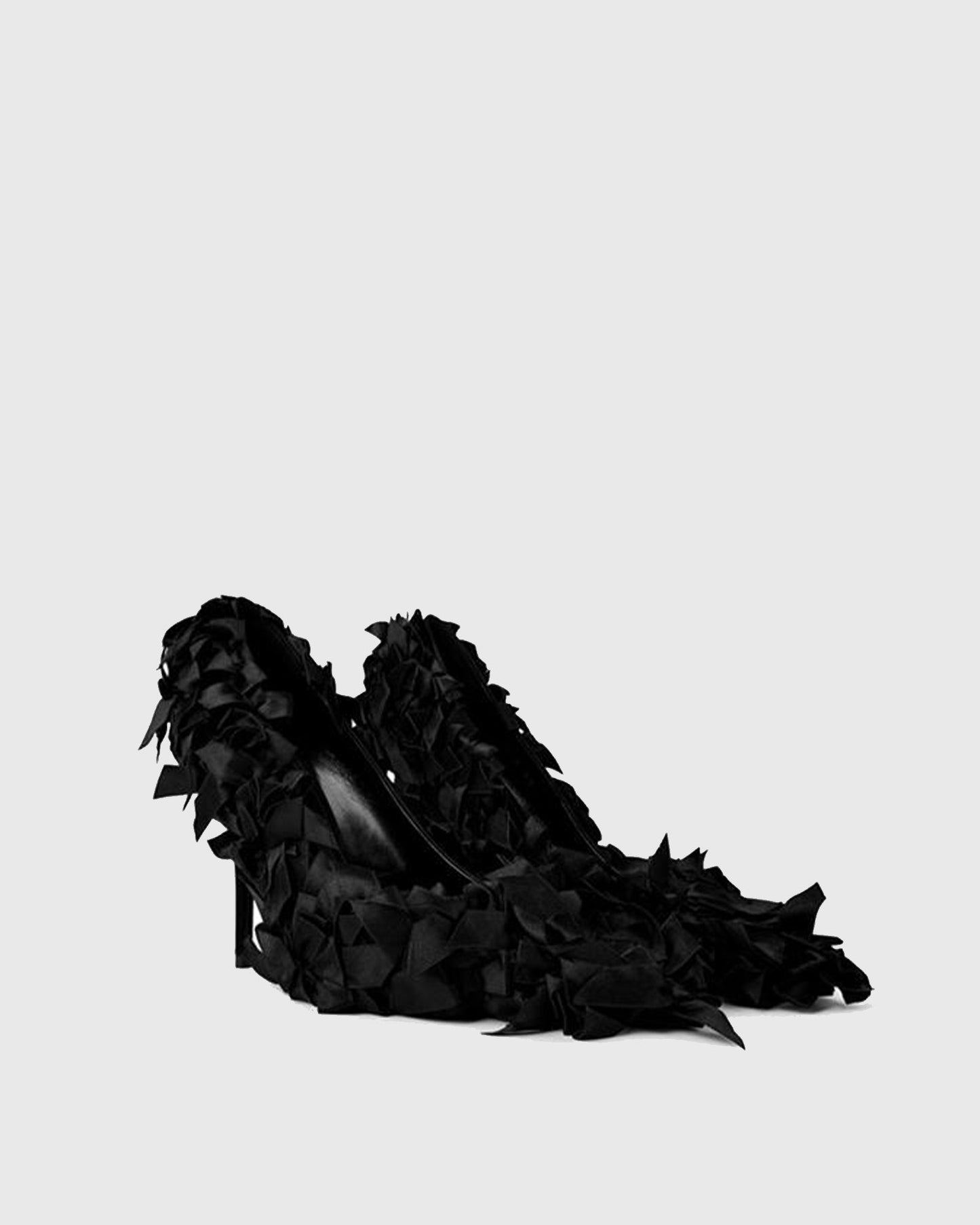 Caro Bow Embellished Satin Pumps In Black