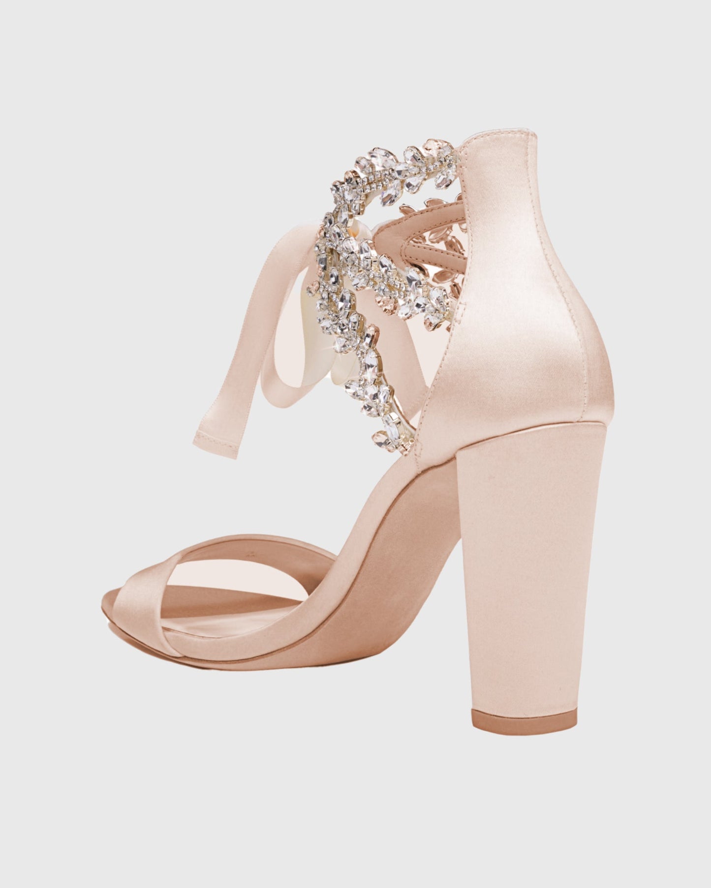 Carrie Rhinestone Vine Strap Sandals In Champagne