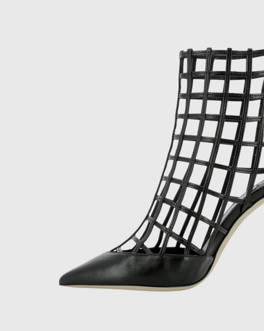 Cloe Cage Boots In Black