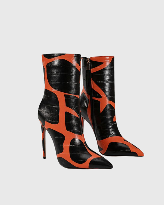 Cosetta Giraffe Print Ankle Boots