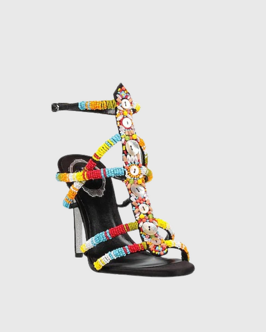 Daan Bead Embellished Strap Sandals