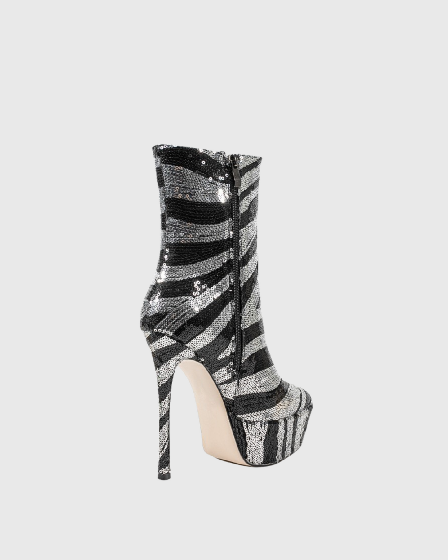 Dace Sequin Stripe Platform Ankle Boots