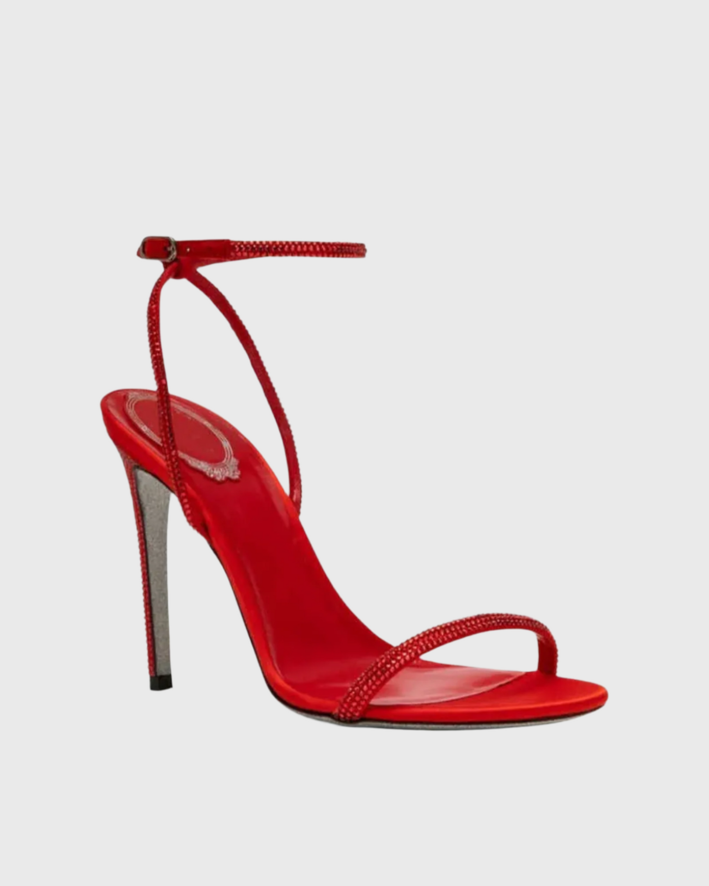 Darcy Rhinestone Strap Sandals In Red