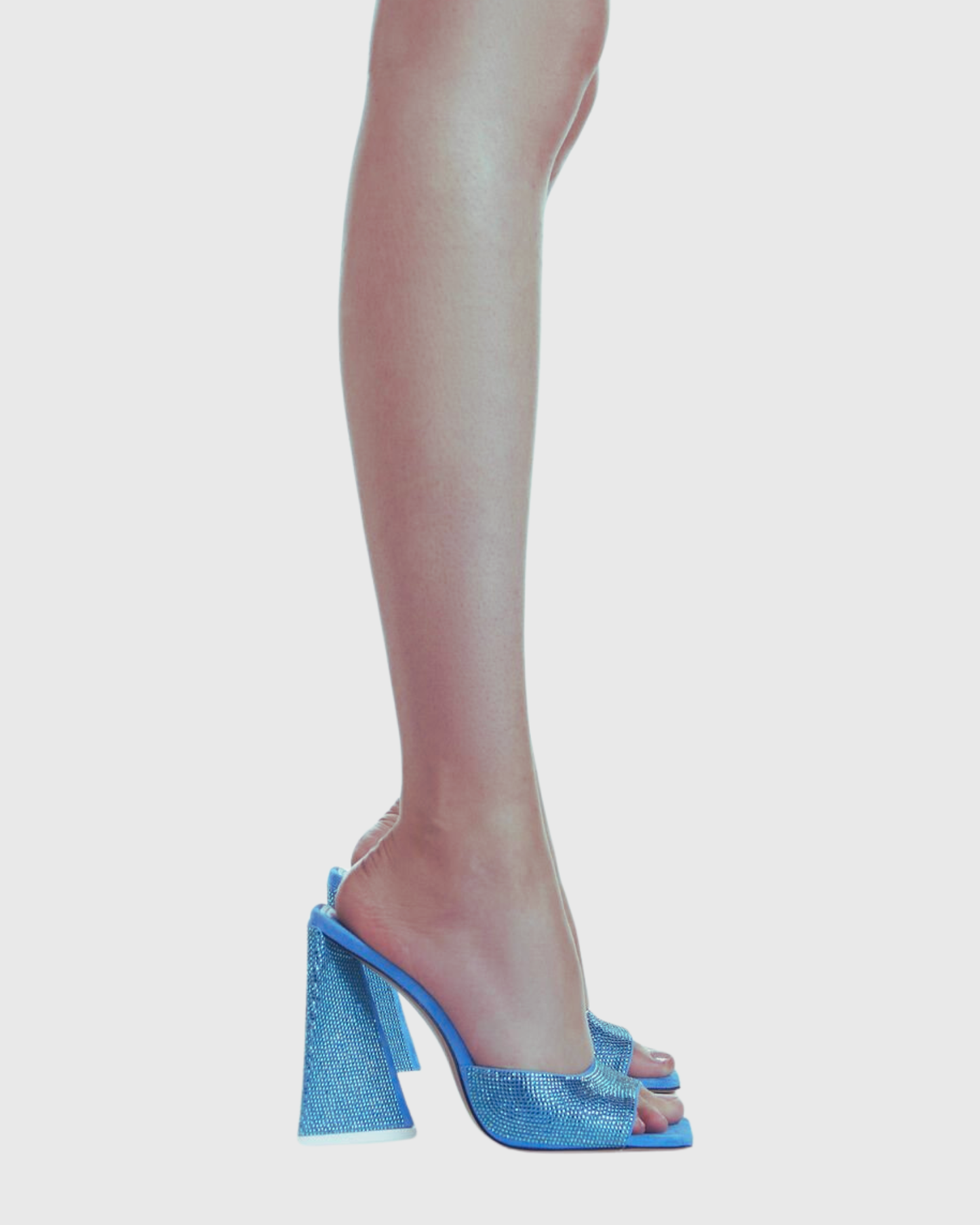 Daria Rhinestore Embellished Mules In Blue