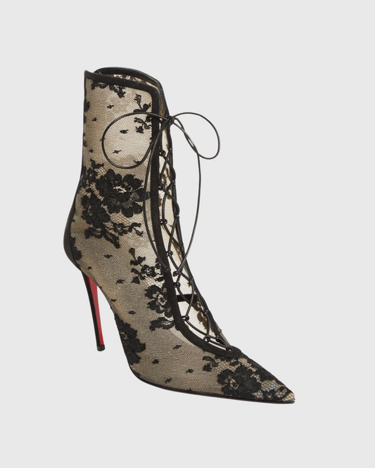 Darryl Lace Ankle Boots In Black