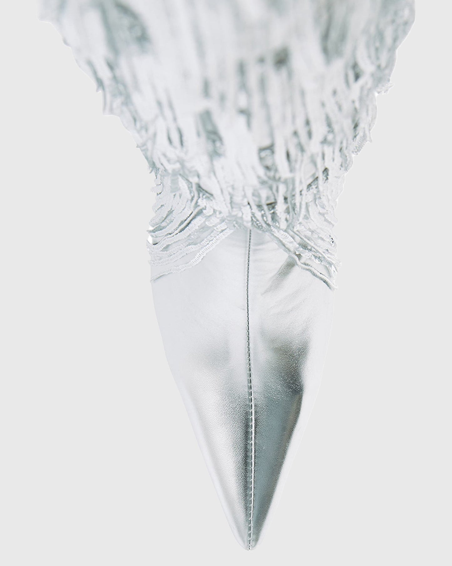 Debora Sequin Fringe Knee High Boots