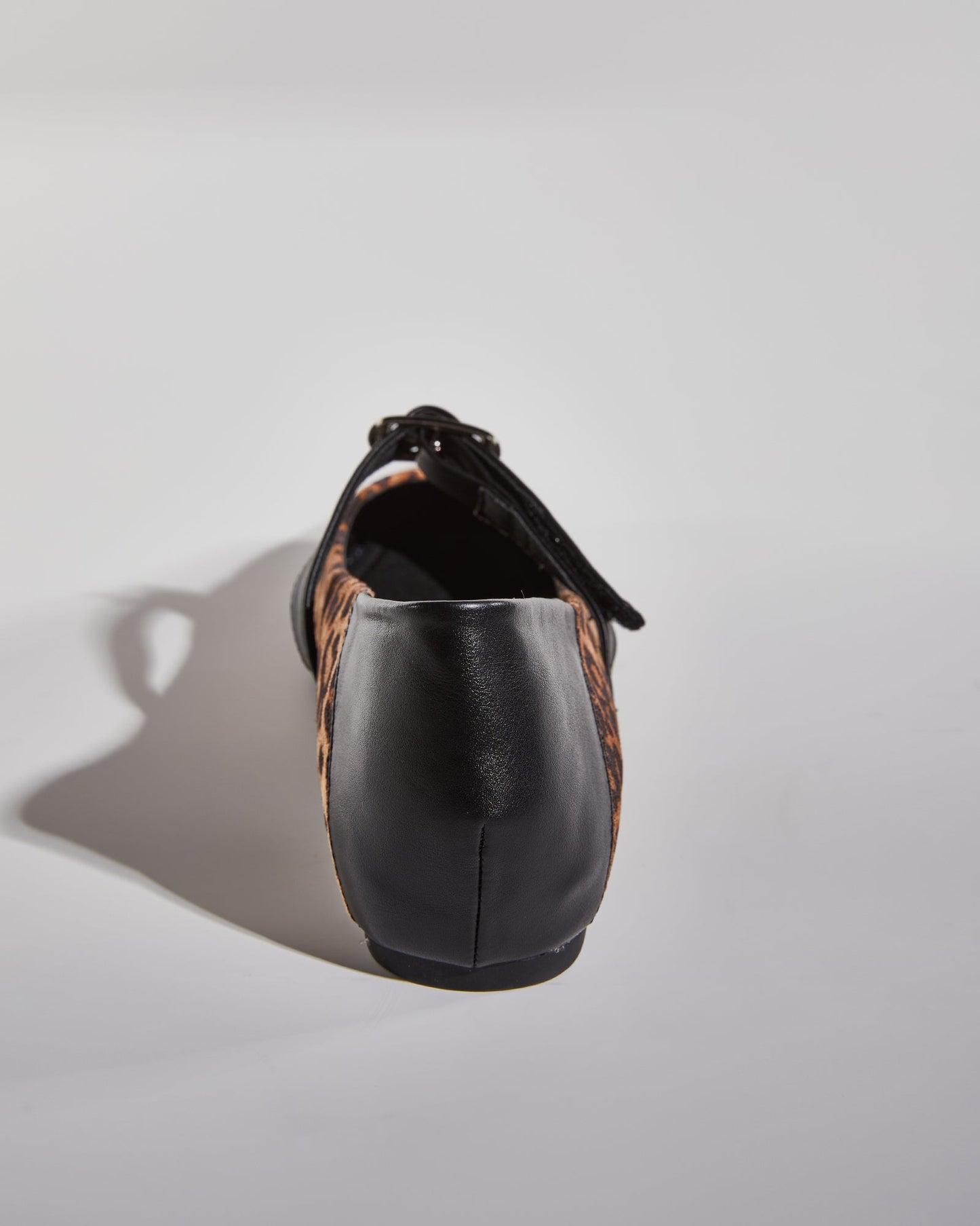 Dee Leopard Print Strap Flats