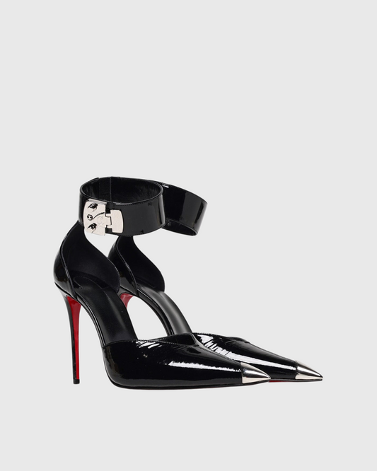 Diu Patent Leather Strap Pumps